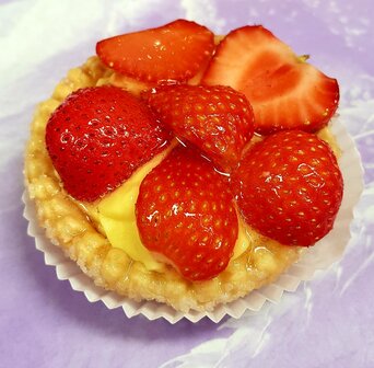 Aardbeienschelp met gele room