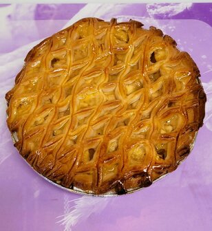 Appeltaartje met raster