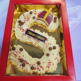 Sint-letter -spuit / wit / klein