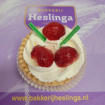 Aardbeienschelp met slagroom