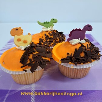 Dino Cupcake Oranje