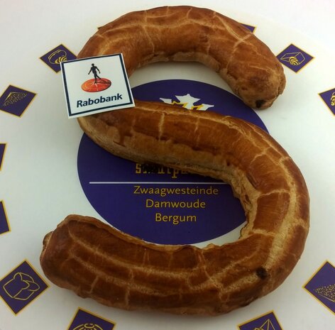 Amandelletter S met Rabobank logo