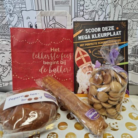 Sint-Tas inclusief een XL-kleurplaat voor het hele gezin