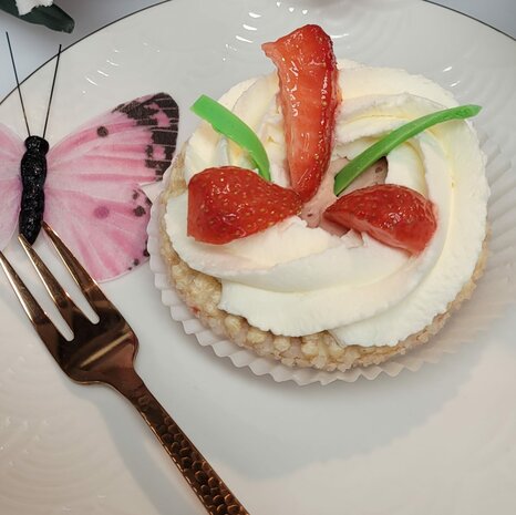 Aardbeienschelp met slagroom