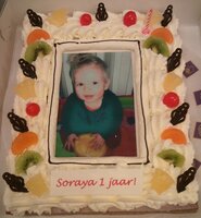 Oranjekoek vierkant met foto of logo