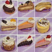 3 Stempelkaarten - 6 gebakjes